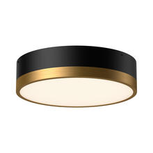 Alora Lighting FM556216AGMB - Brisbane 16-in Aged Gold/Matte Black 3 Lights Flush Mount