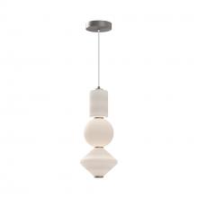 Alora Lighting PD530341BNOP-UNV - Bijou 8-in Brushed Nickel/Opal Matte Glass LED Pendant