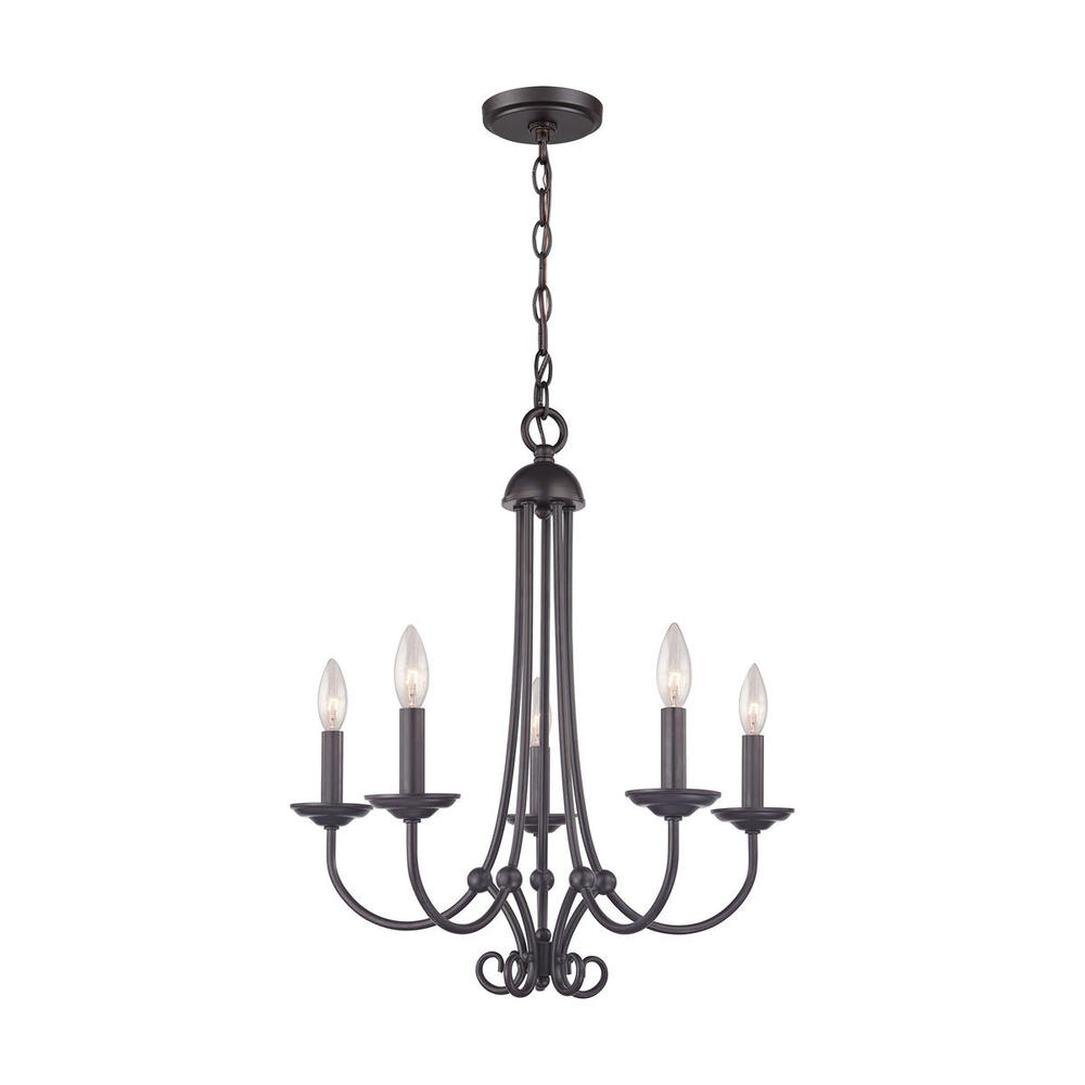 Thomas - Williamsport 20'' Wide 5-Light Chandelier - Oil Rubbed Bronze