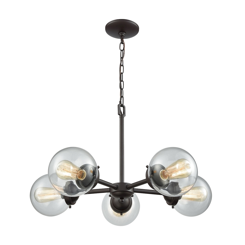 Thomas - Beckett 26'' Wide 5-Light Chandelier - Oil Rubbed Bronze