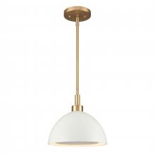 ELK Home 52314/2 - Pelham 10'' Wide 2-Light Pendant - Satin Brass with Matte White