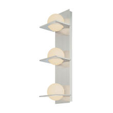 ELK Home BV9133-10-15 - Orbit Triple Lamp Vertical Vanity with White Opal Round Glass and Chrome Finish