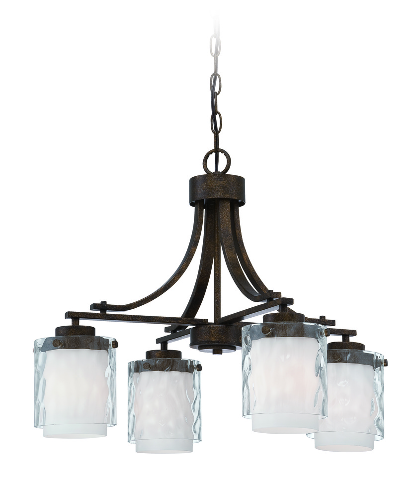 Kenswick 4 Light Down Chandelier in Peruvian Bronze