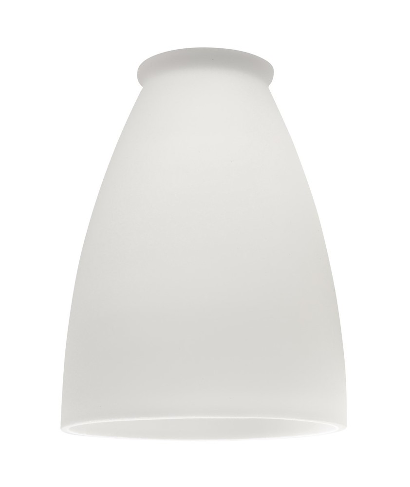 2 1/4" Glass- Frosted Matte White, Slim Cone