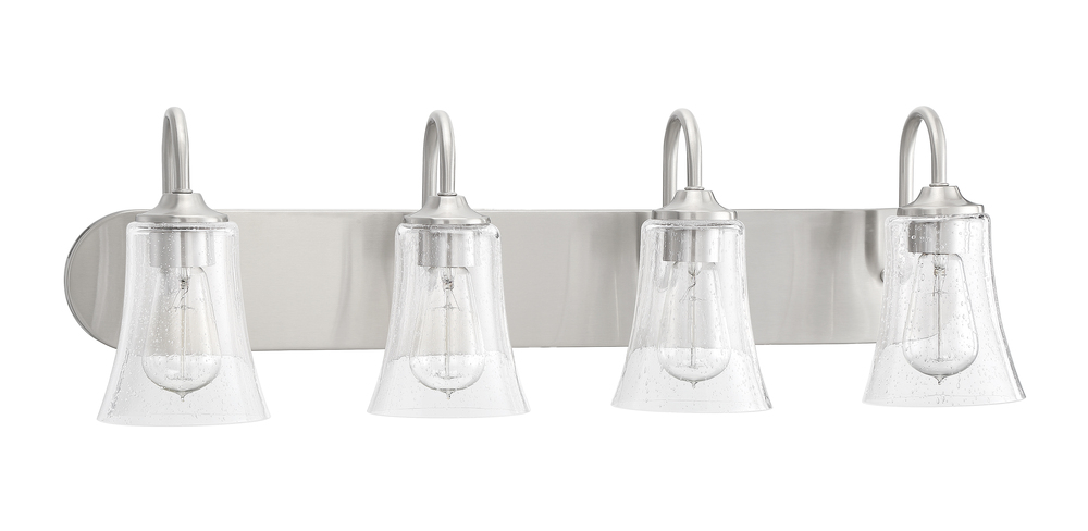 Gwyneth 4 Light Vanity in Brushed Polished Nickel