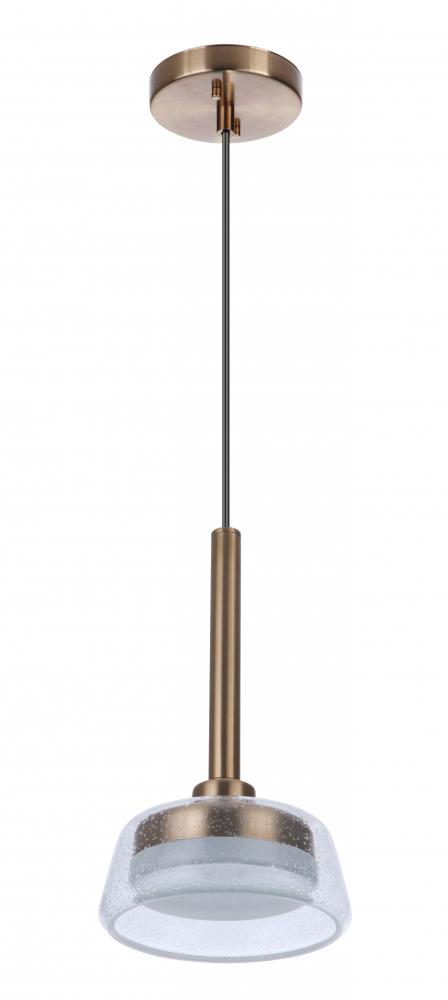 Centric 7.5" LED Pendant in Satin Brass