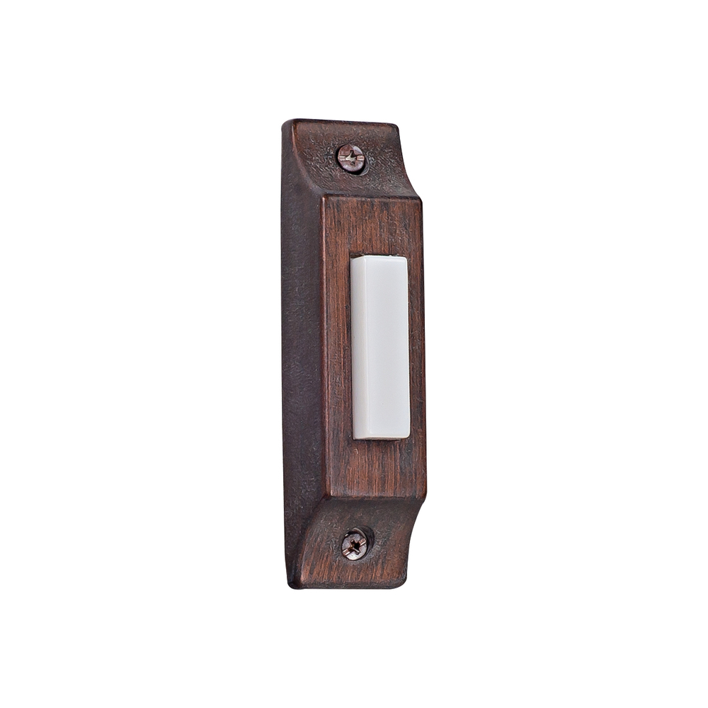 Surface Mount Die-Cast Builder's Series LED Lighted Push Button in Rustic Brick