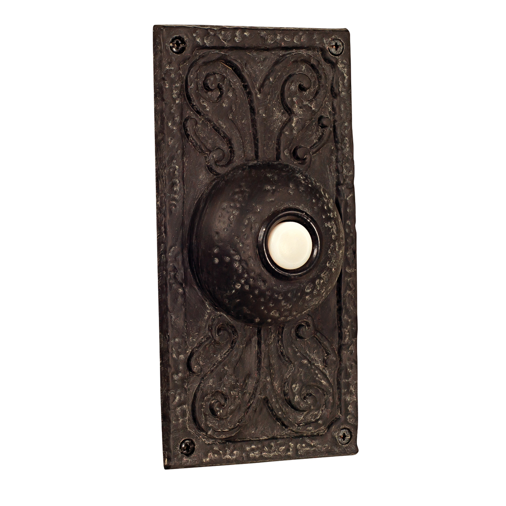 Surface Mount Designer LED Lighted Push Button in Weathered Black