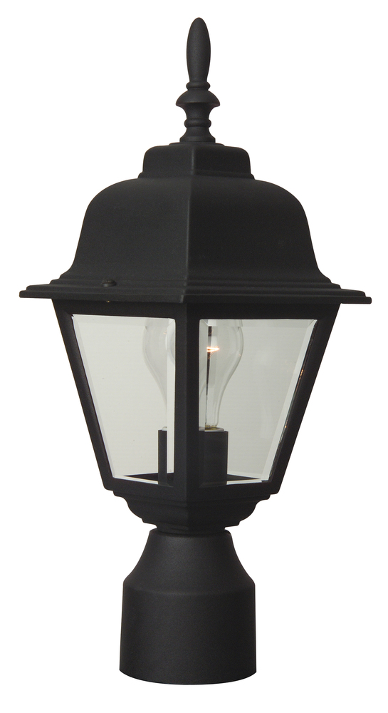 Coach Lights Cast 1 Light Outdoor Post Mount in Textured Black