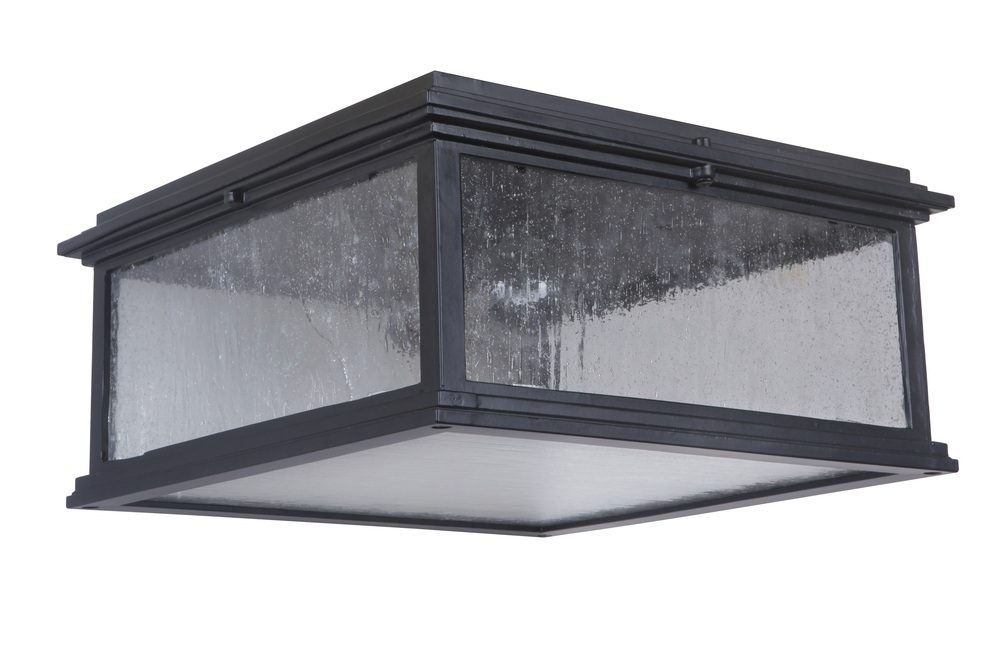 Gentry 1 Light Outdoor Flushmount in Midnight