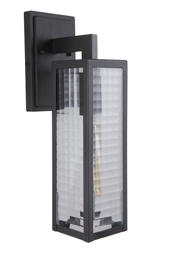 Deka 1 Light Medium Outdoor Wall Lantern in Midnight