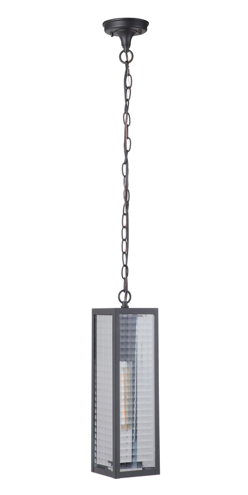 Deka 1 Light Large Outdoor Pendant in Midnight