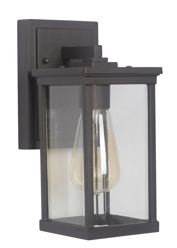 Riviera III 1 Light Small Outdoor Wall Lantern in Oiled Bronze Outdoor