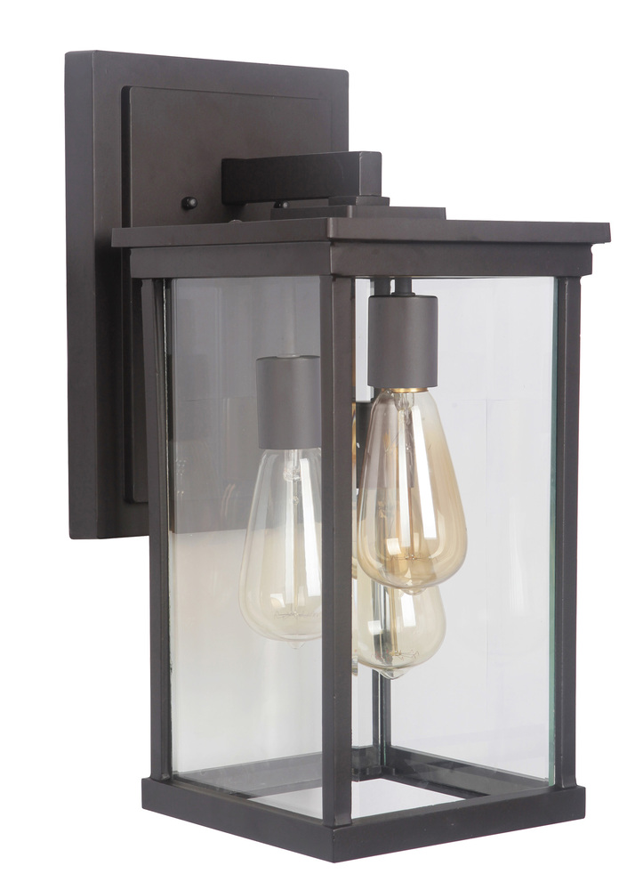 Riviera III 3 Light Large Outdoor Wall Lantern in Oiled Bronze Outdoor