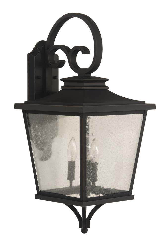 Tillman 3 Light Large Outdoor Wall Lantern in Dark Bronze Gilded