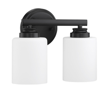 Craftmade 50502-FB-WG - Bolden 2 Light Vanity in Flat Black (White Glass)