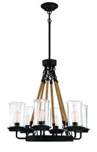 Craftmade 52026-ESP - Homestead 6 Light Outdoor Chandelier in Espresso