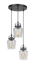 Craftmade 53592-FB - Trystan 3 Light Pendant in Flat Black