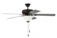 Craftmade DCF52ESP5C1W - 52" Decorator's Choice 2 Light in Espresso w/ Walnut/Espresso Blades