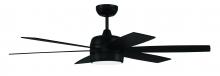 Craftmade TRV52FB6 - 52" Trevor in Flat Black  w/ Flat Black/Greywood Blades