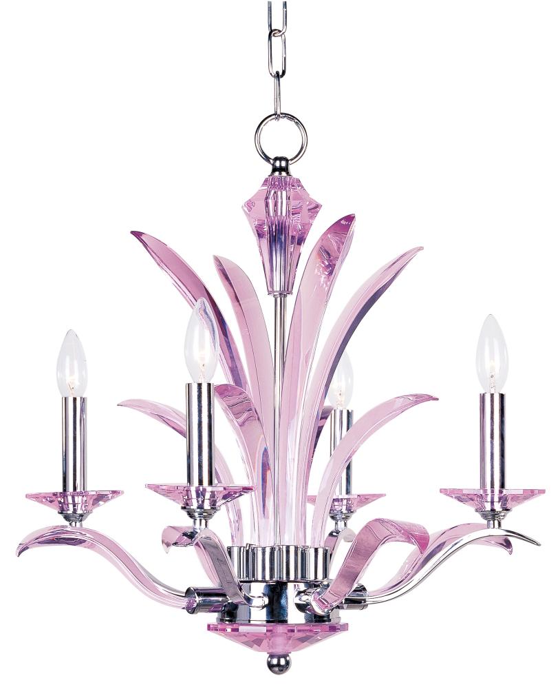 Four Light Chrome Up Chandelier