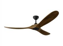 Visual Comfort & Co. Fan Collection 3MAVSM60MBK - Maverick Smart 60 Ceiling Fan in Midnight Black with Dark Walnut Blades